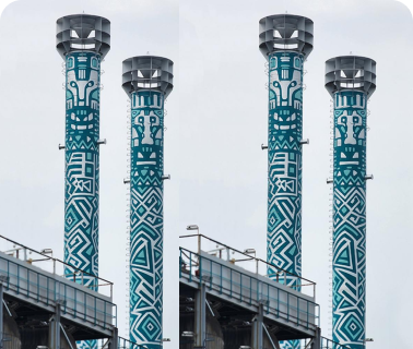 Окраска труб установки печей пиролиза на предприятии СИБУР-Химпром